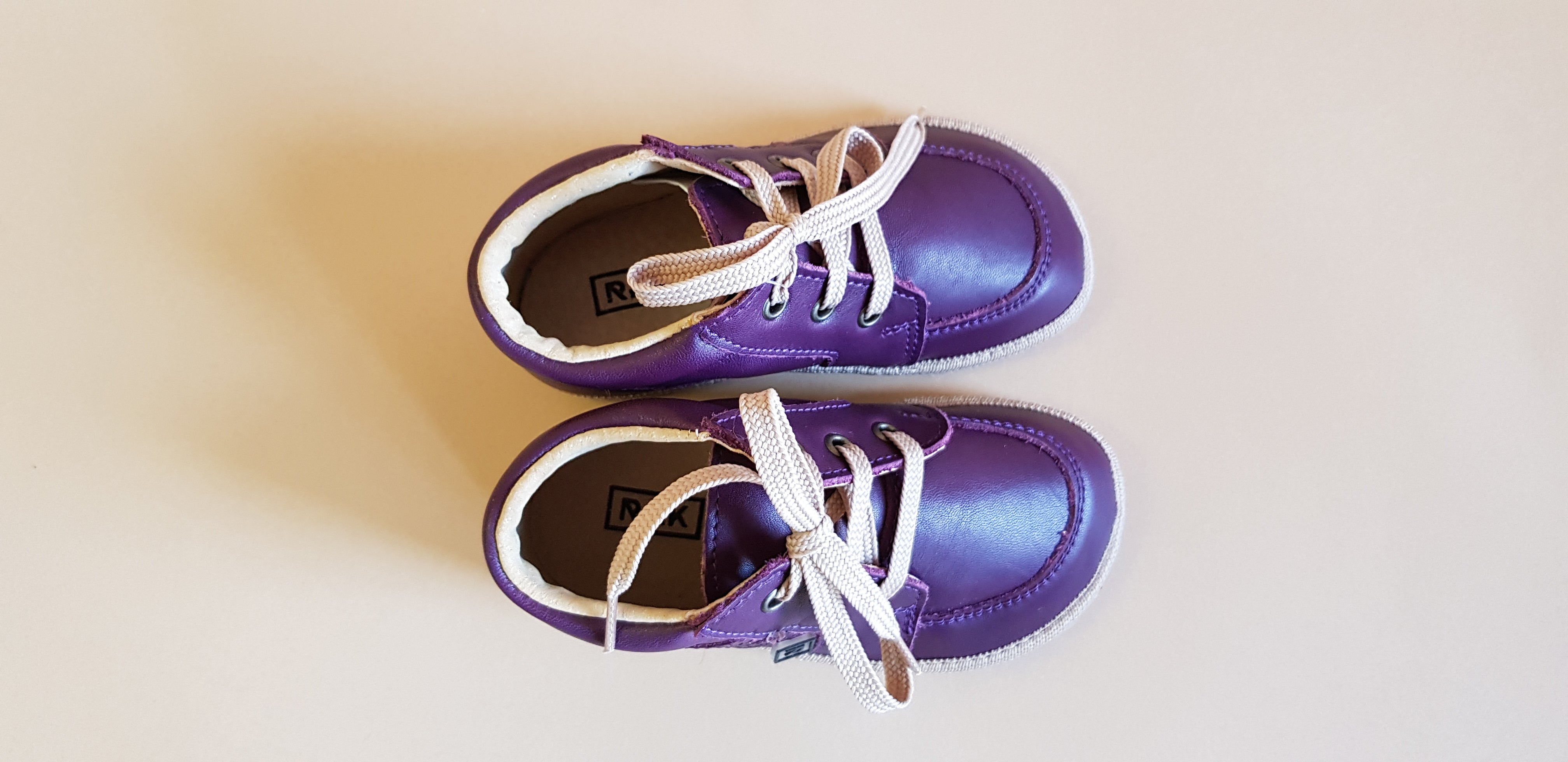 First Walking shoes with laces - Purple