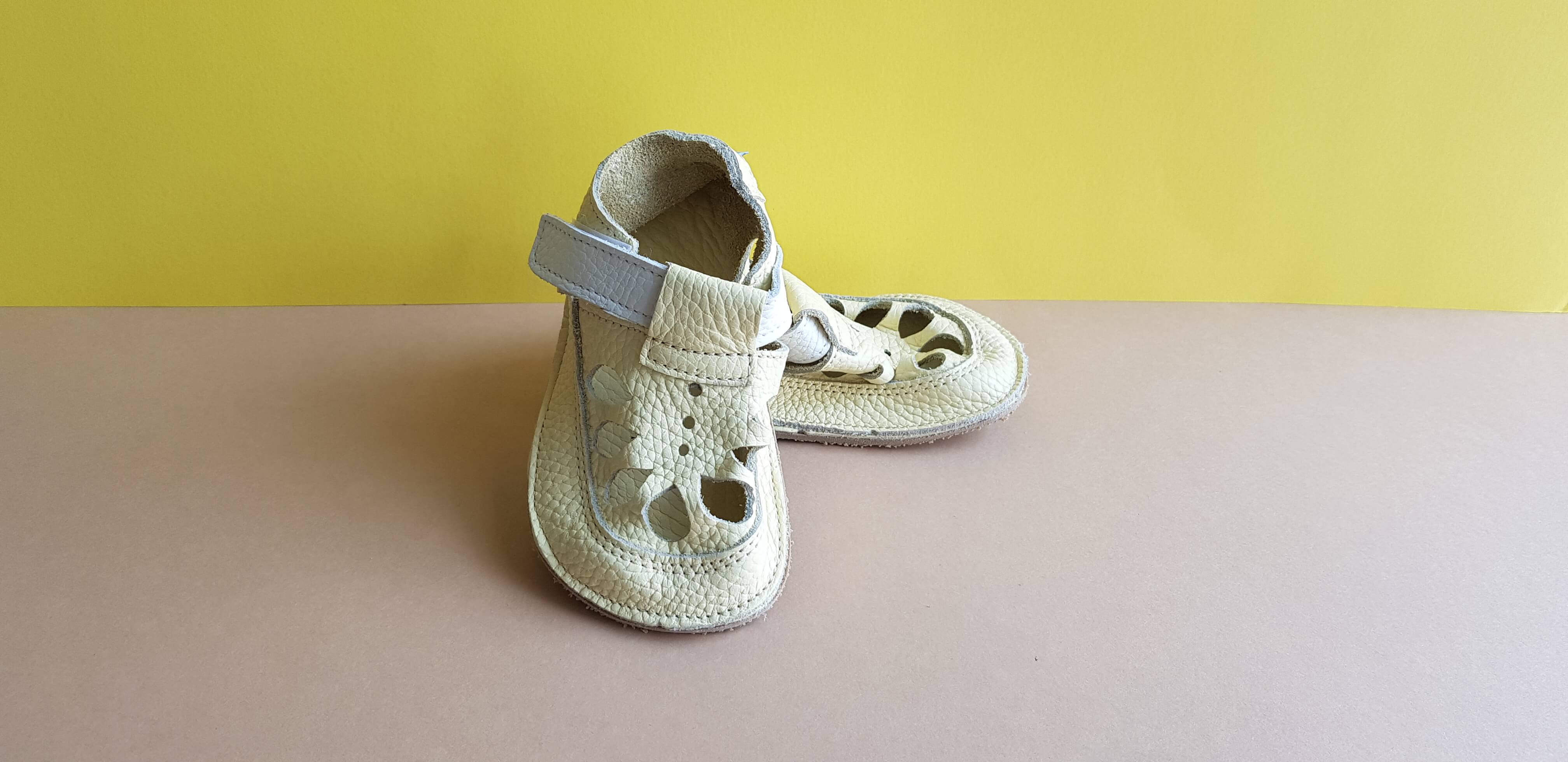 Kid's Barefoot Sandals - Light Yellow