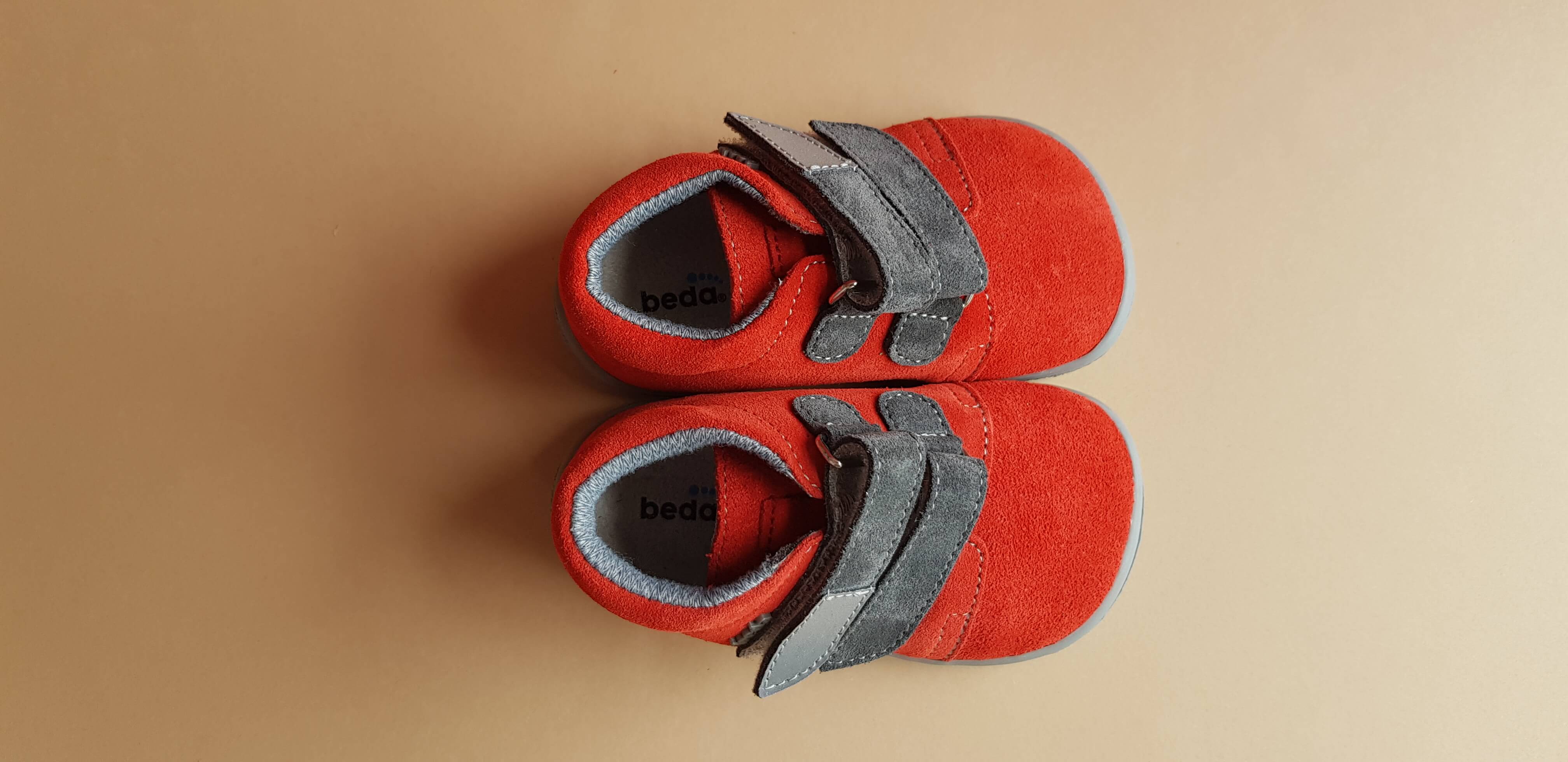 Barefoot Preschool Shoes - Red and Grey