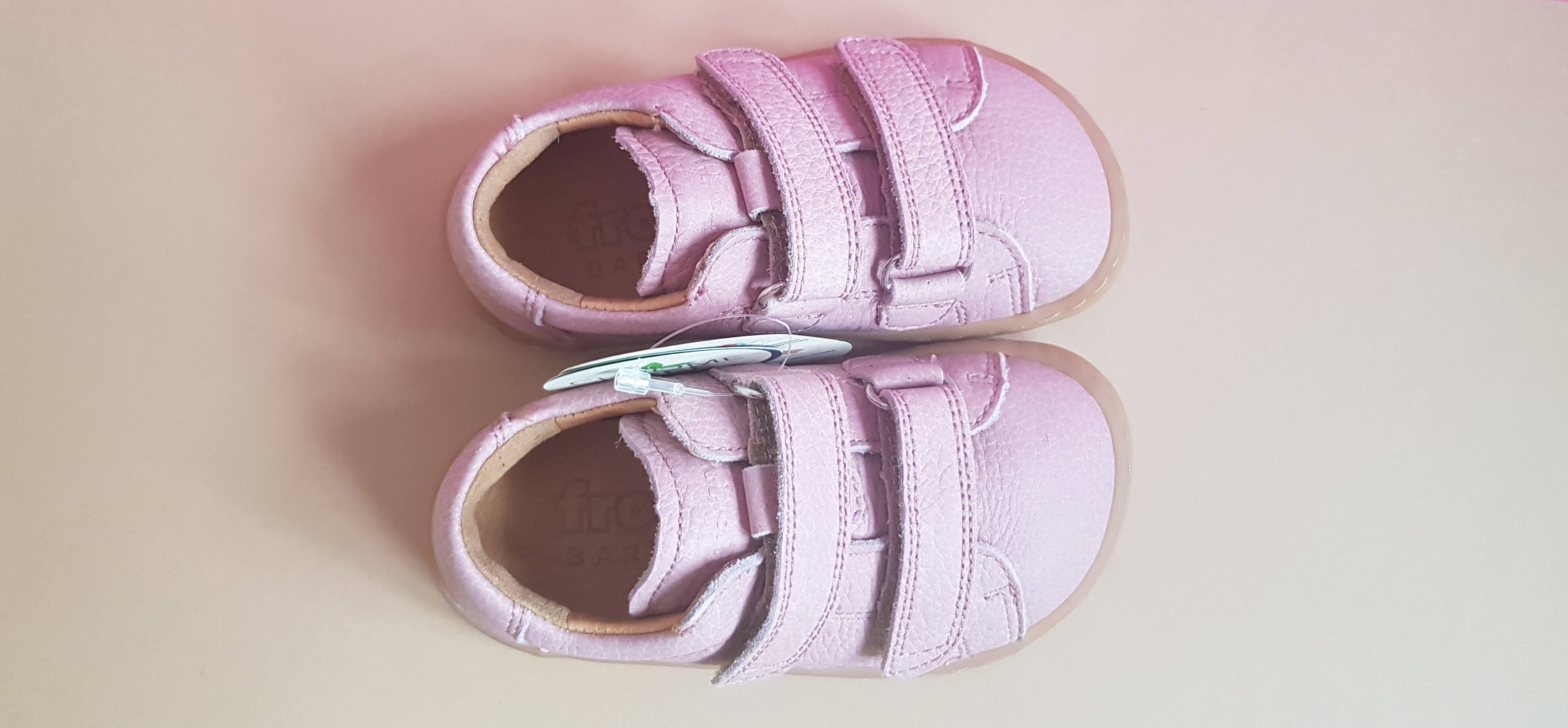 Barefoot Leather shoes with velcro - Froddo Pink