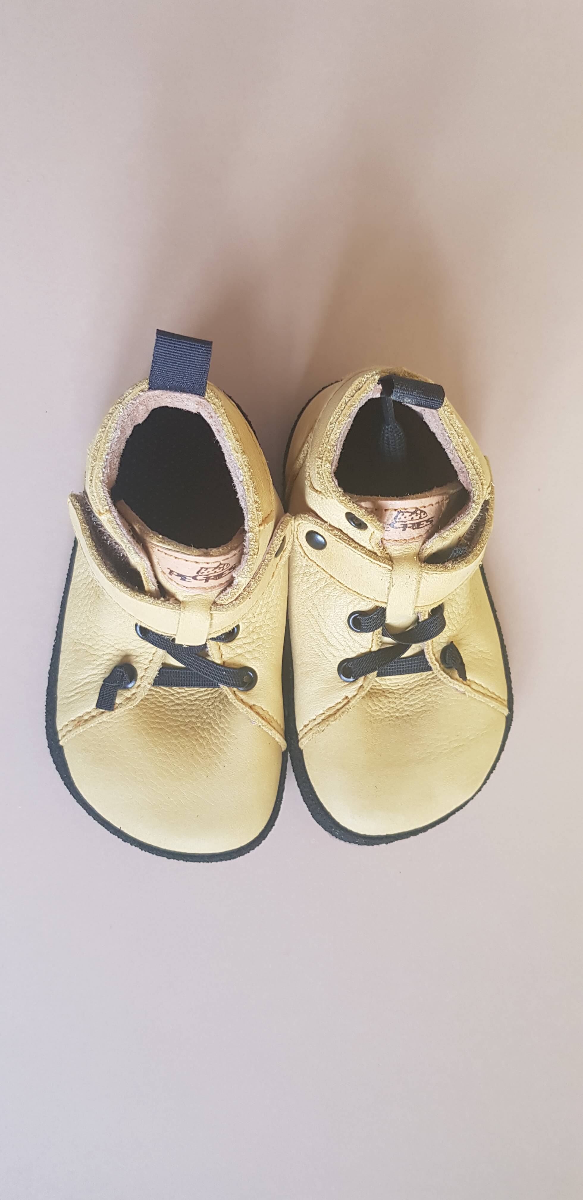 Barefoot Anatomically shaped Preschool shoes -Light Yellow