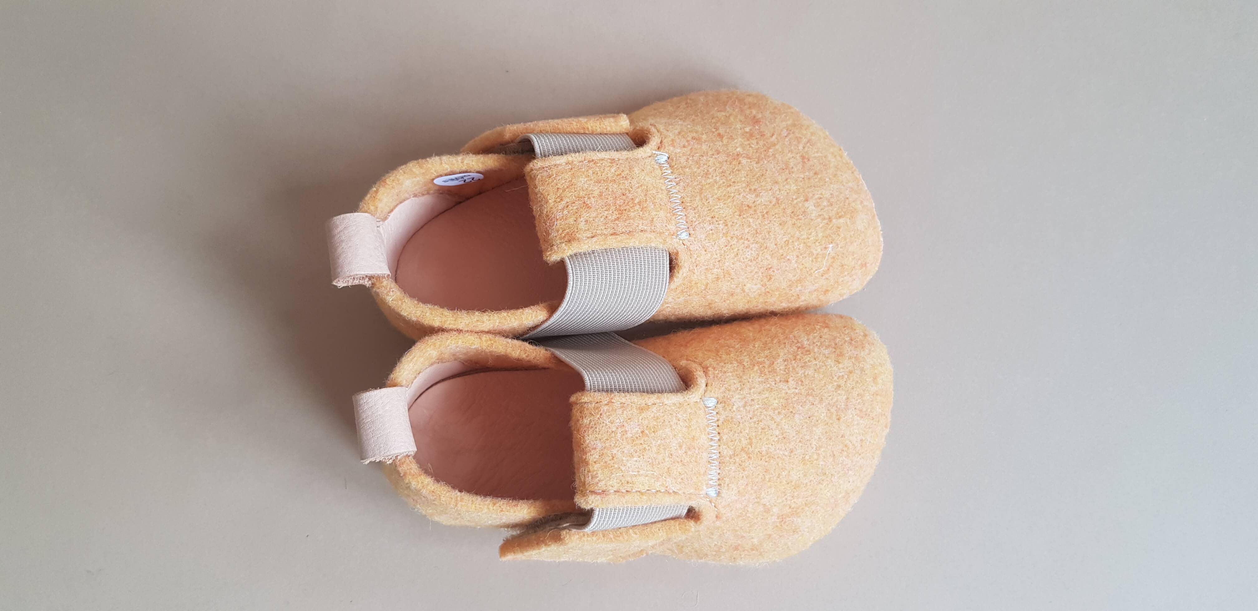 Sustainable Barefoot Slippers - Yellow/Orange
